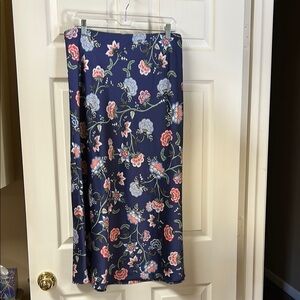 Loft Floral Navy Skirt